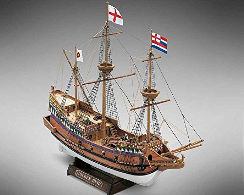 Best Price Square Golden Hind Bausatz 1:110 Mini Mamoli Modellbau Bastelkit, Holz, Historisch, Pirat, Schiff, Erwachsener, Alle Staffeln, False
