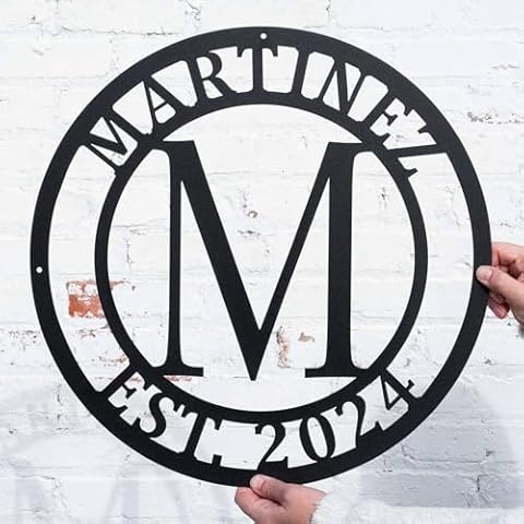 Custom Metal Family Name Sign by Lakeshore Metal Decor Cover