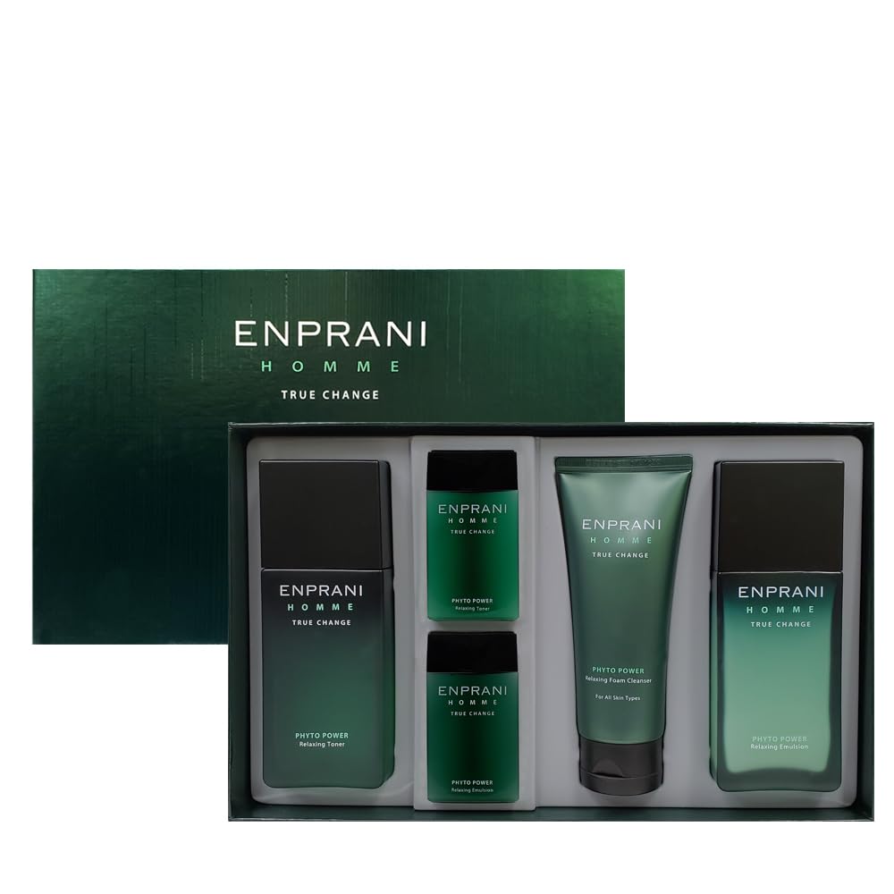 Enprani HOMME PHYTO POWER SKIN CARE 3PCS SET, Skincare set for men - For men, Foam Cleanser, Toner, Emulsion