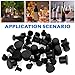 100 Pcs Rubber Plugs for Round Holes, Waterproof Silicone Hole PlugsRubber Stoppers PlugsRubber Plugs for Holes Assorted Sizes for Pipes Test Tubes Bottles(5 Sizes, Black)