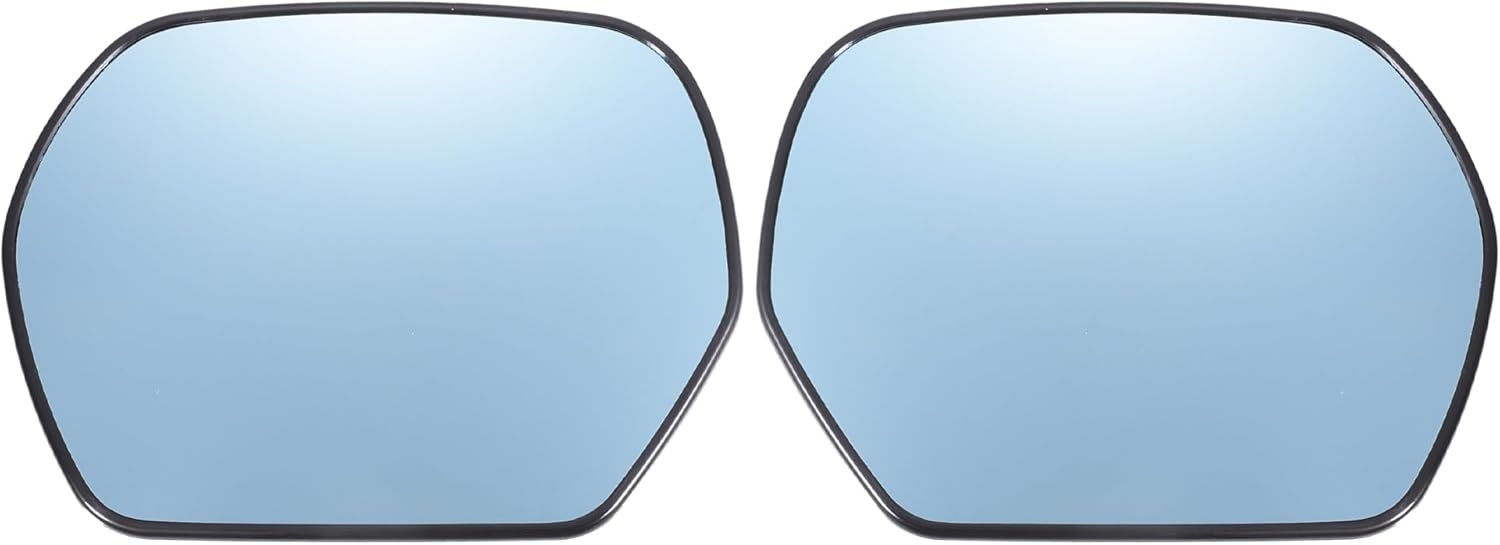 X AUTOHAUX Pair Car Rearview Left Right Side Mirror Glass Replacement W/Backing Plate Heated Blue Glass for Honda Odyssey 2009 2010 2011 2012 2013