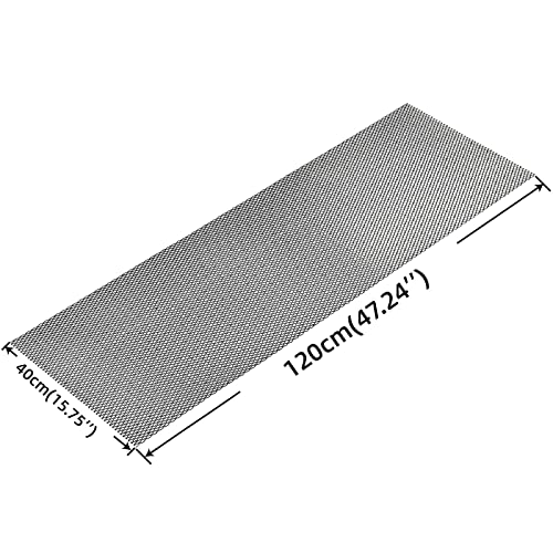 AggAuto 120×40cm Schwarz Auto Renngitter, Lochgröße Raute 6×12mm, Wabengitter, Streckgitter, Aluminiumlegierung automotive Kühlergrill