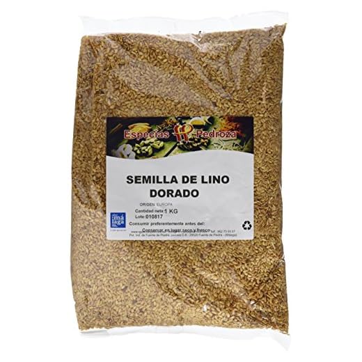 Especias Pedroza Semilla de Lino Dorado - 5 Paquetes de 1000 gr - Total: 5000 gr