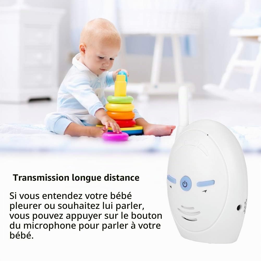 Moniteur de Bébé Audio Numérique Sans fil Moniteur de Bébé à Interphone Bidirectionnel Adapté aux Parents Nanny