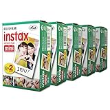  Fujifilm Instax Mini Sofortbildfilm, 20 Blätter (Set von 5) für insgesamt 100 Fotos für Fuji 7s 8 25 50S 90 300 Instant Camera, Share SP-1