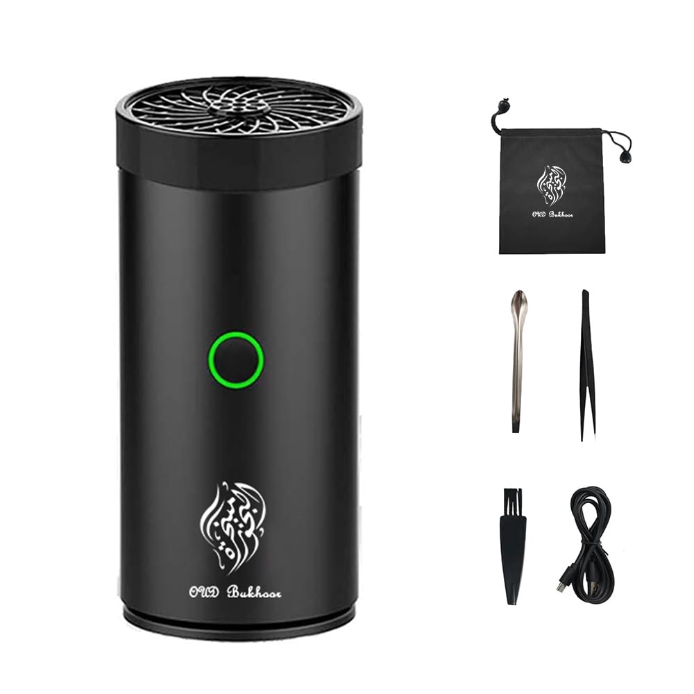 Electric Bakhoor, Mini Chargeble Electric Bakhoor, Usb Type-C Power Bakhoor, Small Portable Incense Burner, Handheld Hair Aromatherapy Incense Burner Holder