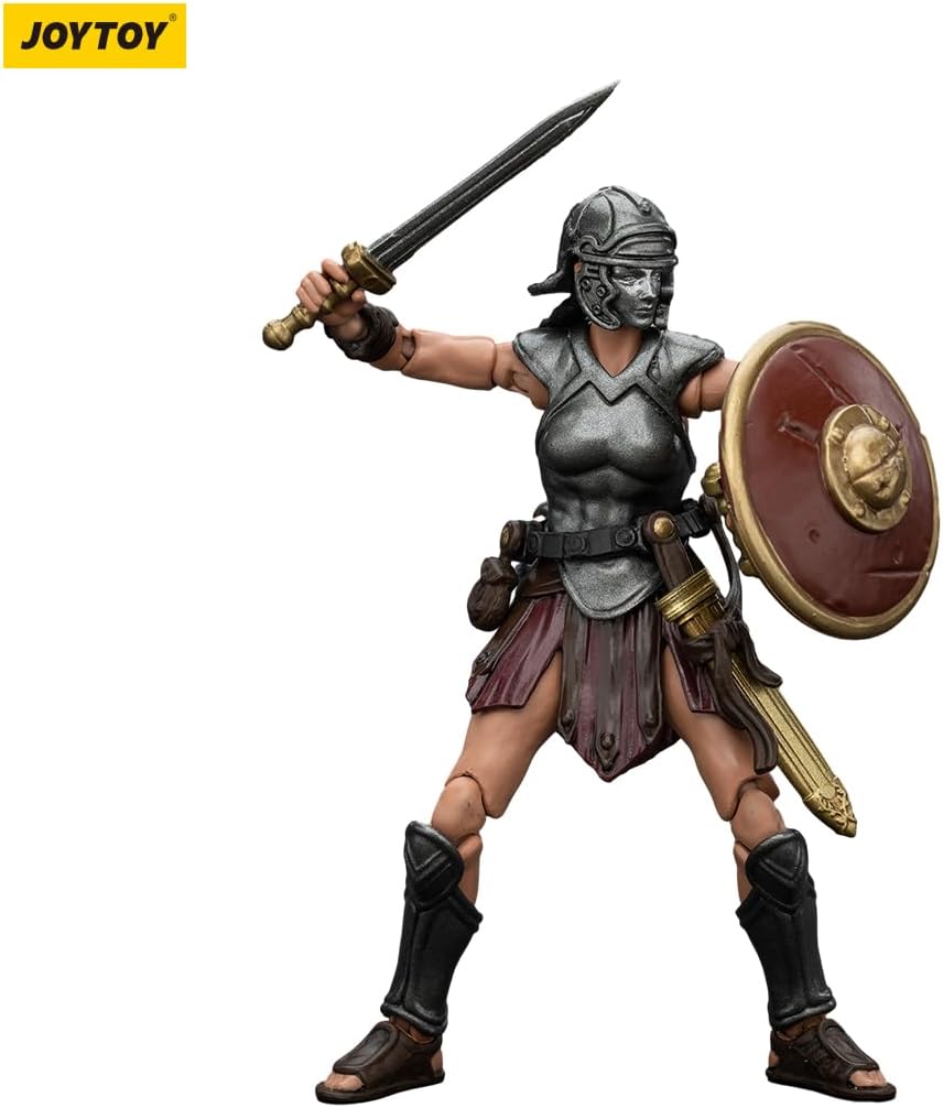 JOYTOY 1/18 Strife Roman Republic Legionary Light Infantry Sword and Shield Female Collector's Edition Action Figure -4.25inch
