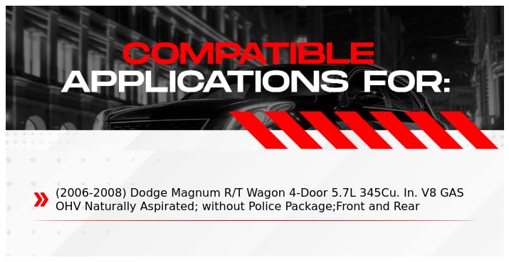 Image of R1 Concepts Front and Rear Brake Kit Fits 2006-2008 Dodge Magnum Except Police Package Except SRT8 V8| Ceramic Pads, Blank Rotors| Hardware| 13.6 inch Front & 12.6 inch Rear