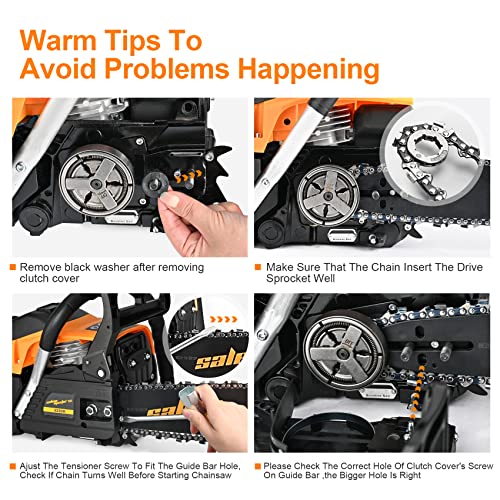 Salem Master 6220H 62Cc 2-Cycle Gas Powered Chainsaw, 20-Inch Chainsaw, Handheld Cordless Petrol Gasoline Chain Saw For Farm, Garden And Ranch #TOP3