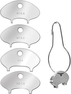 Herramienta De Extracción De Aireadores - Juego de 4 Insertos de Llave de Acero Inoxidable de Repuesto | Herramienta para Extraer la Rejilla del Grifo,Para Accesorios Restrictores Con Rosca Y Carcasa