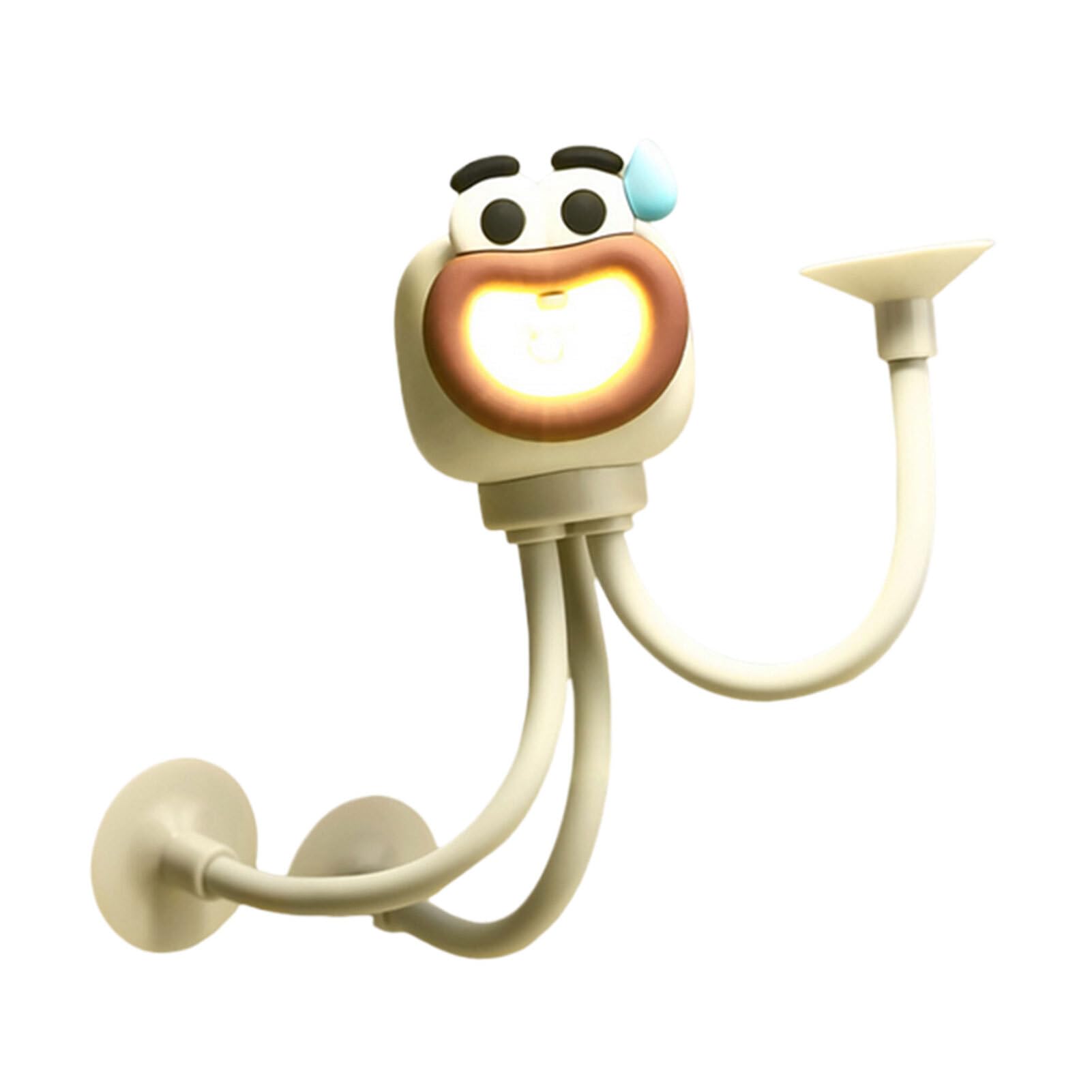 TWISAXC Squid Night Light Lightweight and Portable Made of Plastic ABS Desktop Atmosphere Light Squid Night, Beige