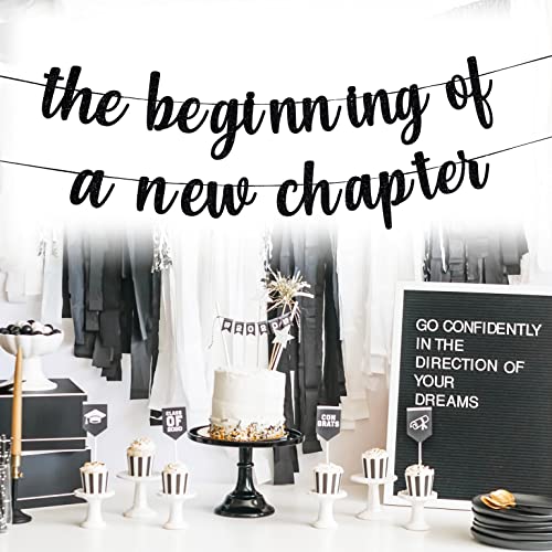 Congratulations Banner The Beginning Of A New Chapter Banner 2023 Graduation Banner For Divorce Party Going Away Party Decorations Congratulations Decorations Book Party Farewell Decorations #TOP6