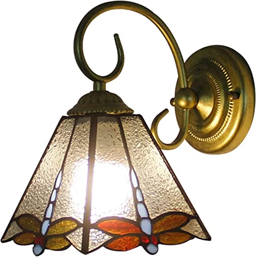 NTALJC A Wish List Style Sconces, lampade a Gambe barocche lampade in Stile Vetro colorato Mediterranee per la Telecamera