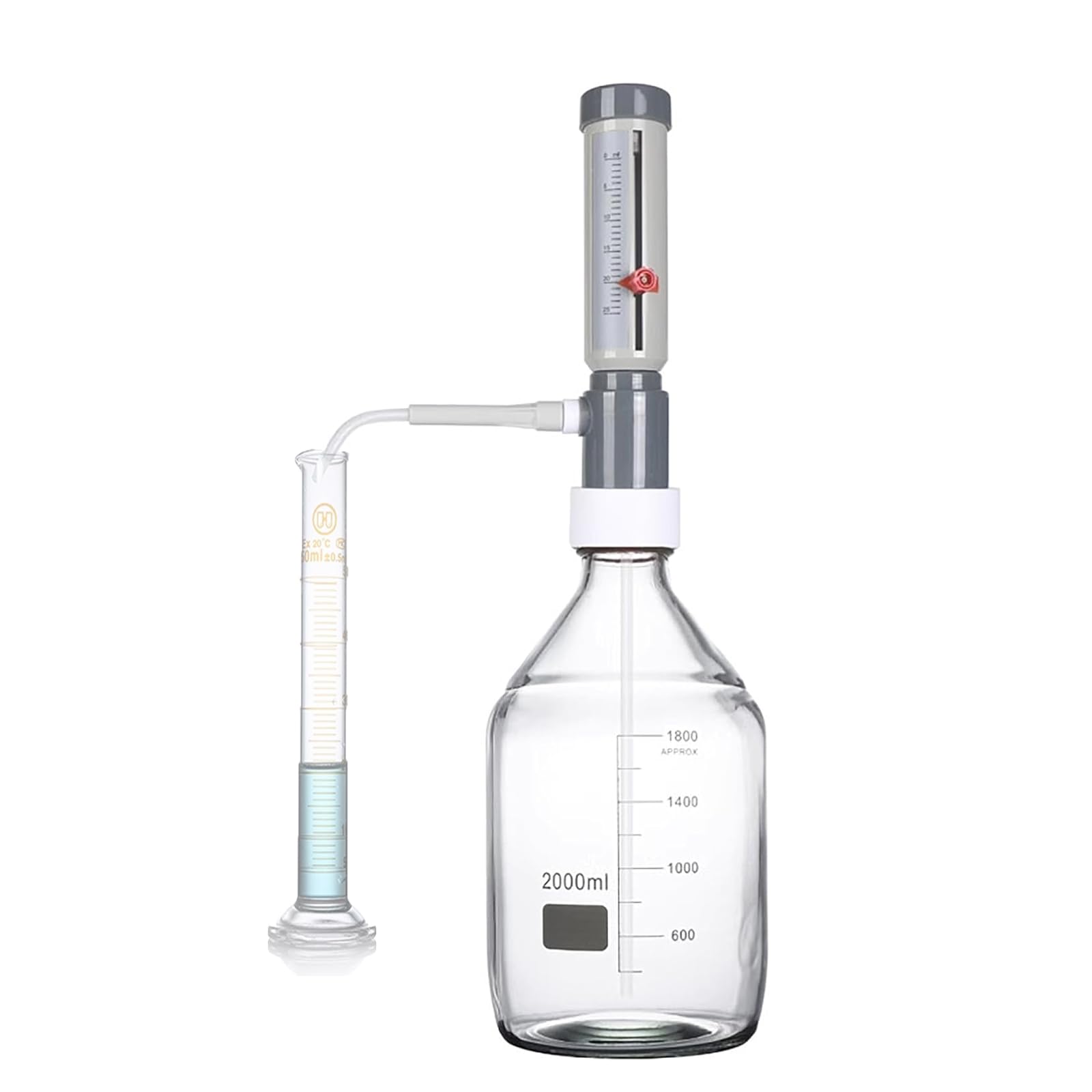 Automatischer Pipettenspender, einstellbare Kapazität, kein Tropfen, reibungsloses Pipettieren für präzise Messung von Säuren, Basen und Reagenzien