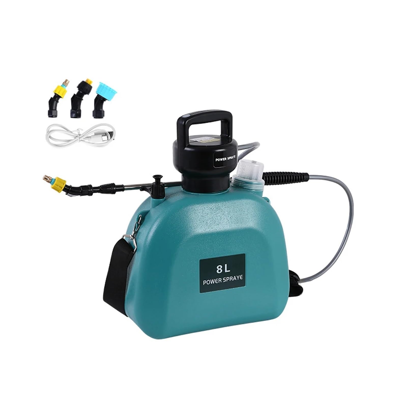 Spruzzatore elettrico, Spruzzatore elettrico automatico da 5 litri, spruzzatore for piante giardino ricaricabile portatile, annaffiatoio con spalle di atomizzazione(Green 5L-01)
