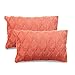 meioro Fodere Decorative per Cuscini Confezione da 2 Federa Morbido Fodera per Cuscino in Peluche Cuscino per Divano Guscio del Cuscino per Divano Letto (30×50cm, Rosso Corallo)