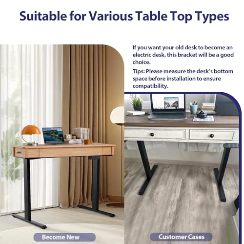 TOPSKY Dual Motor Electric Adjustable Standing for up to 70.8”x31.5” Table Tops, 225 lbs Weight Capacity, Computer Desk for Home and Office (Black Frame only) image 8