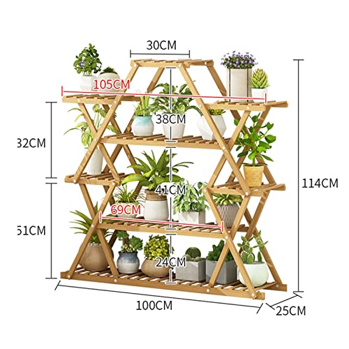 Support de support de plantes haut en bois durable : étagère de finition - 3