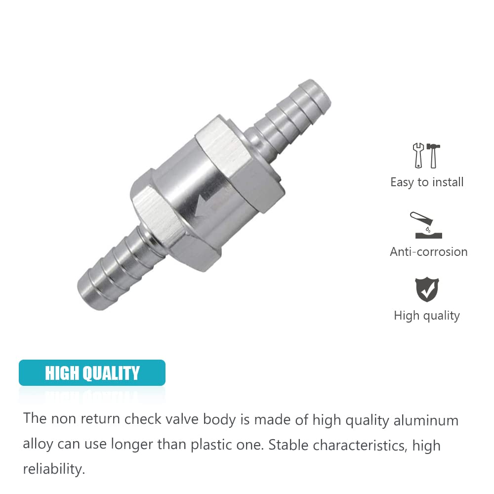 Rückschlagventil Aluminium 6mm - Für Benzin & Diesel Kraftstoffleitung