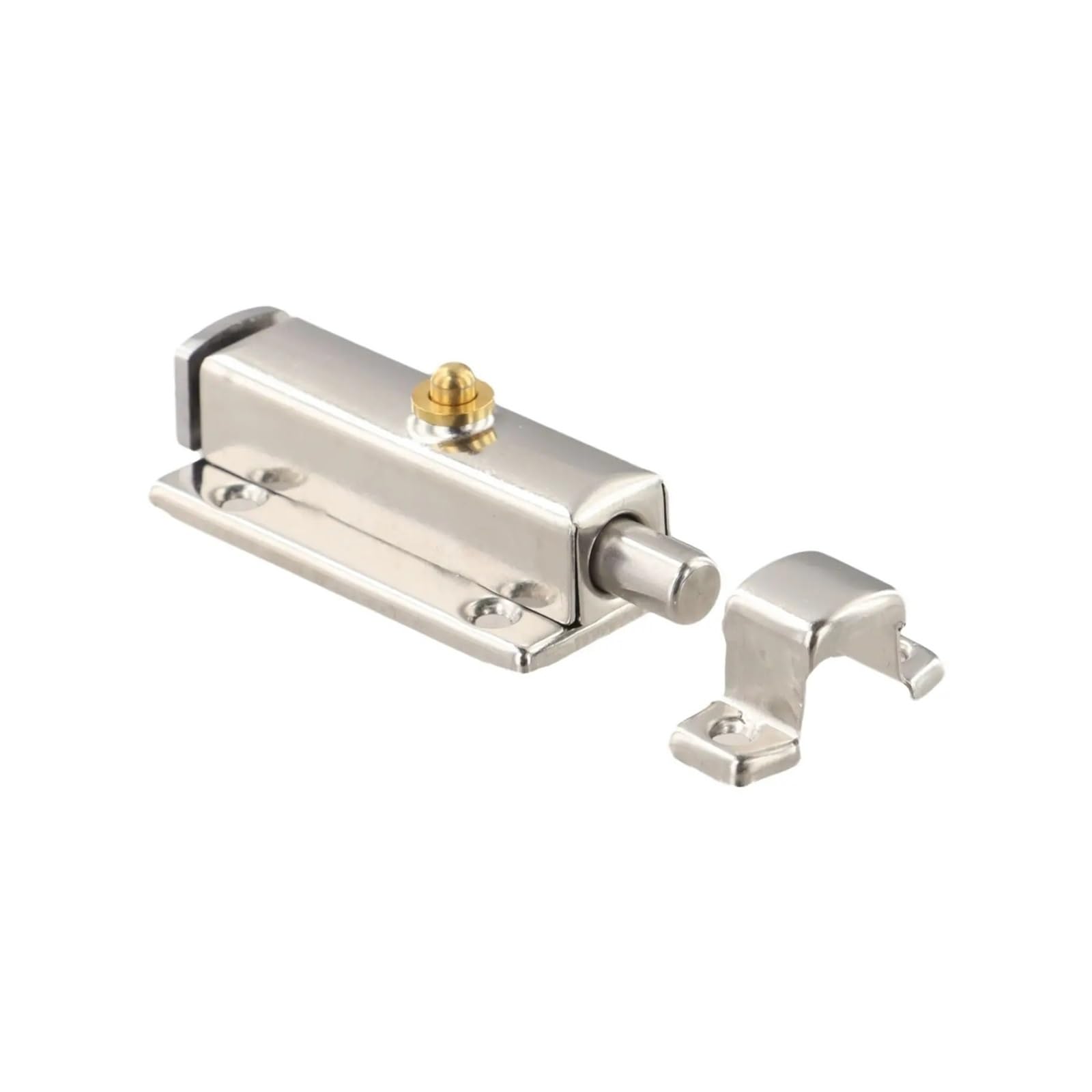 Diyouke One Color 2Pack 3" Stainless Steel Auto Sliding Latch For Doors Cabinets(4Inch)