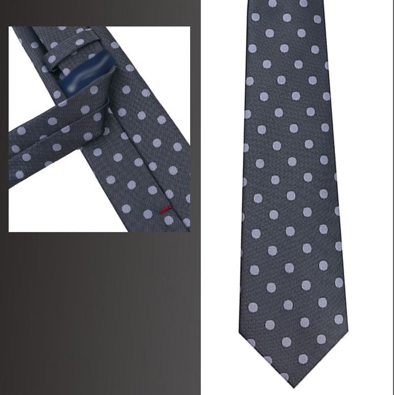 Navy Pattern Casual Tie Men's Business Formal Hand Tied