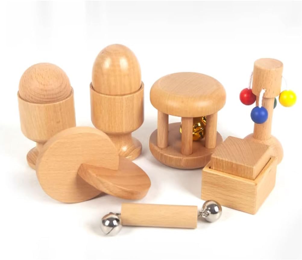 Montessori Wooden Grasping Toys Cube Egg Sphere-Shaped Cup Early Education and Intelligence Practice