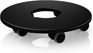 LECHUZA Base rodante, Classico, Quadro 50, Cube, CURSIVO, Canto 40 Negra 13403, plástica, Black, Talla unica, 6