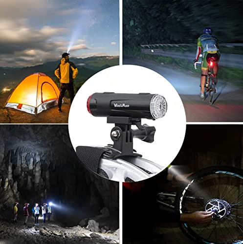 Silvotek Eclairage Casque Velo - 200 Lumens USB Rechargeable Lampes Casque Cyclisme avec Modes Fixe et Flash, Étanche 2 en 1 Avant & Arrière Eclairage pour Casque - Image 4