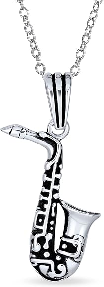 Amazon | [ブリングジュエリー] シルバー925製 サックス ジャズ 