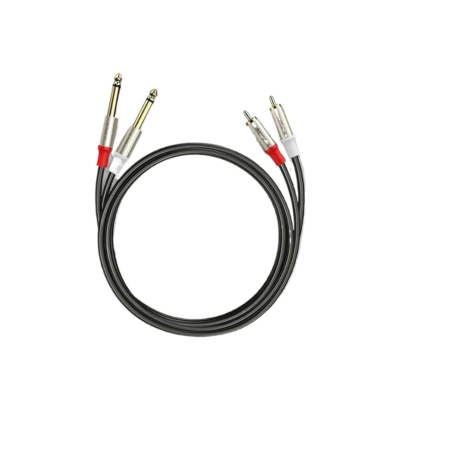 6.35mm to R/CA Cable 1/4 Male to Stereo for Guitar AV Receiver Amplifier Home Theater(2x6.35 to 2xRCA,3m)
