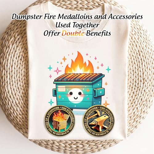 image for IELCJJ Original Dumpster Fire Challenge Coin - Strong Steel Mini Dumps