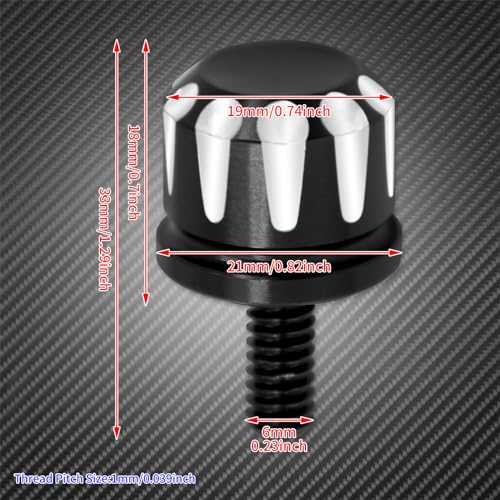 HCmotorku Montageschraube für Motorrad-Hecksitz-Stoßfänger, kompatibel mit Harley Touring Dyna Softail Sportster 883XL Road King Road Glide Street Glide Electra Glide 1997–2024