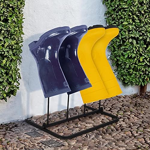 YORKING 2 Pairs Boot Shoe Rack Iron Rack Boots Holder Stand Storage Boot Rack Outdoor Boot Trees Black