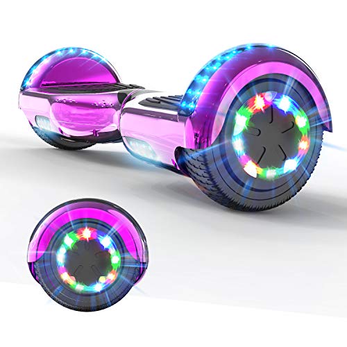 GeekMe Self Balancing Electric Scooter, Electric Hover Scooter Board, Balance Board 6.5 inch with Bluetooth Speaker, LED Lights, Gift for Kid, Teenager and Adult