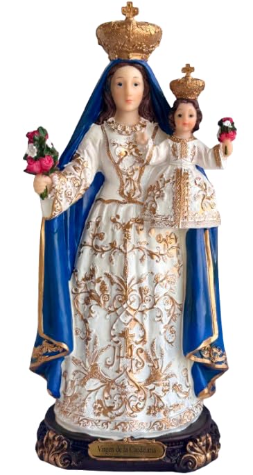 Figura decorativa Virgen de la Candelaria 12.5 pulgadas resina miniatura 2