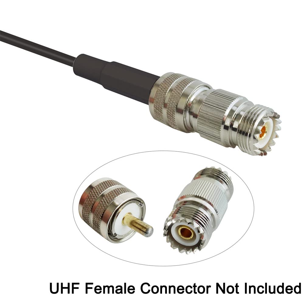 Greluma 1 Pièce UHF Mâle PL-259 à UHF Mâle PL-259 RG58 Câble Coaxial pour Radio HAM et CB, Analyseur D'antenne, Charge Factice, Compteur SWR