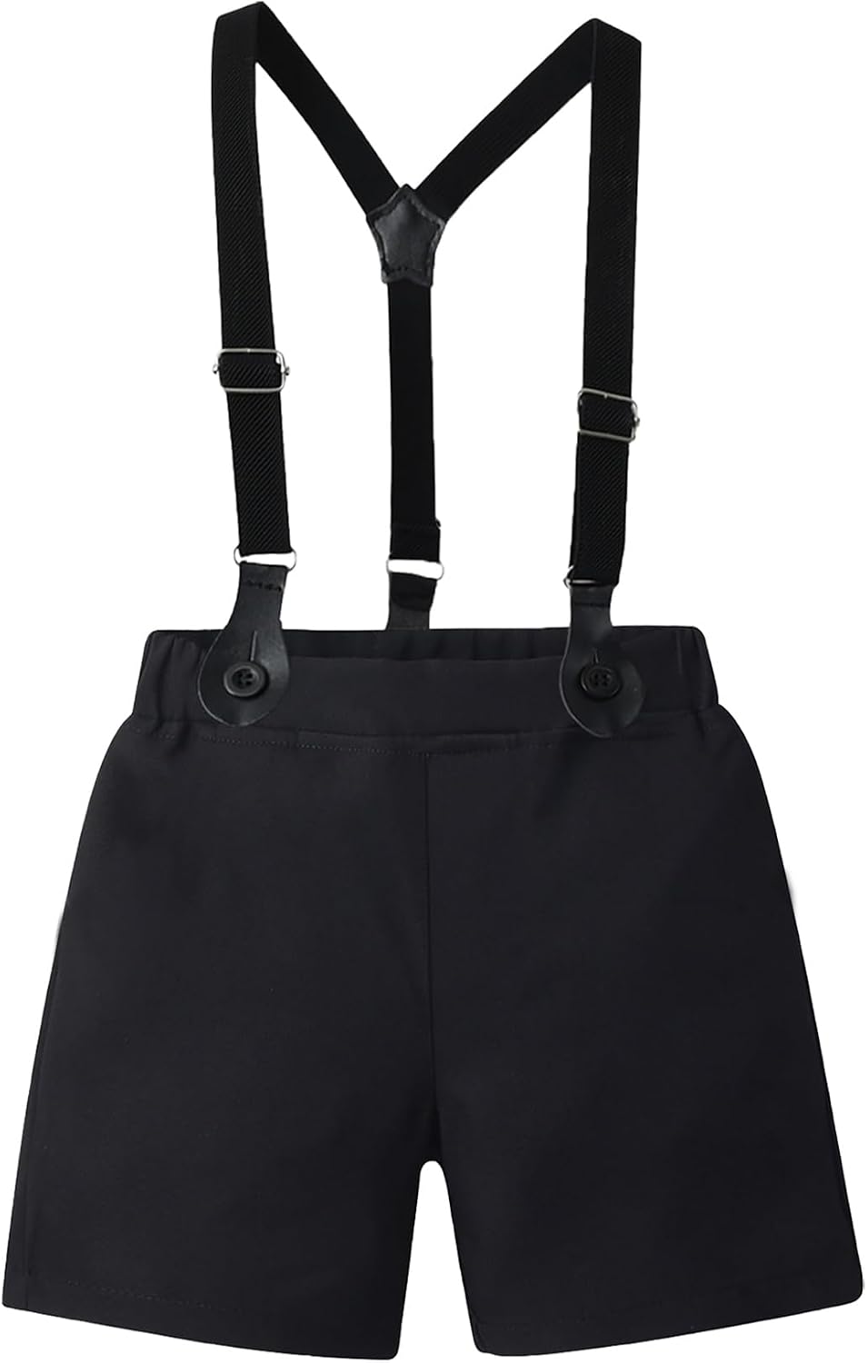 Boarnseorl Baby Boys Shorts Sets, Infant Shirt+Shorts+Bow Tie+Suspenders Outfits Suits
