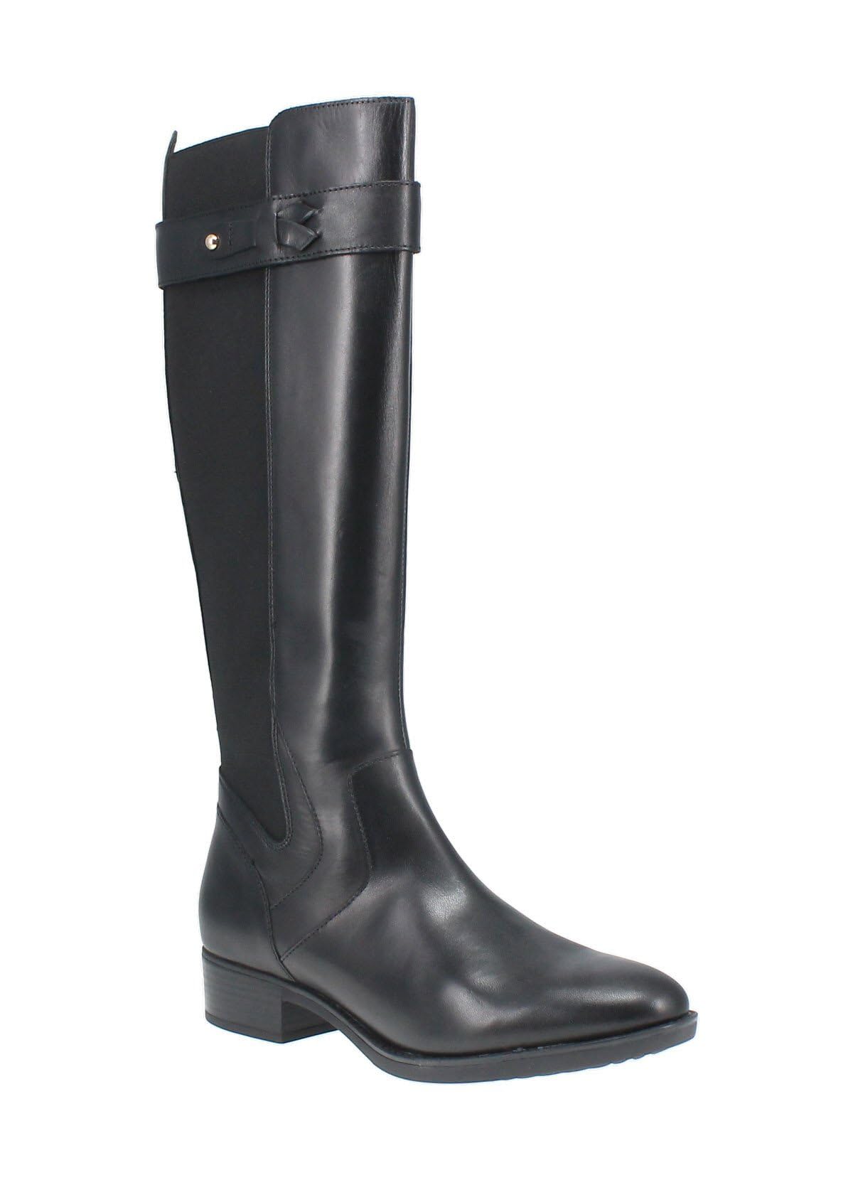Geox D Felicity Knee high Boot, Black, 6.5 UK