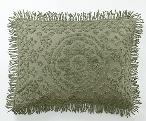 Image of Montgomery Ward Sage Chenille Pillow Sham, King Size