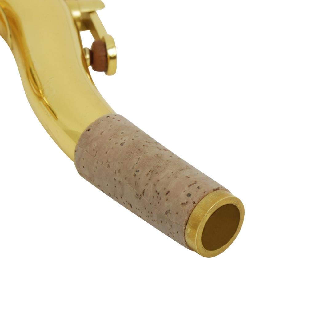 Sassofono Tenore Sax a Collo Baritono e Flat in Ottone Laccato Oro - Sharplace 1 Pezzo