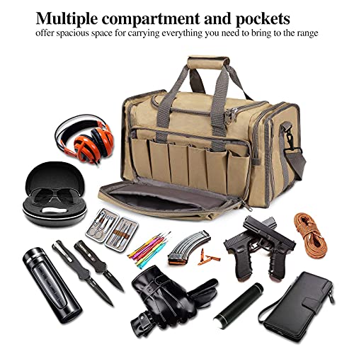 Pinprin Tactical Gun Range Bag Pistol Shooting Duffle Bag Military Handgun Ammo Gear With Magazine Holder #TOP4