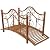 Solution4Patio 3.4 FT Small Metal Garden Bridge, Vintage Retro Yard Arch Path Bridge W/Patterned Guardrails for Creek, Pond, Backyard Landscaping Decor, Light Brown, #D107A01