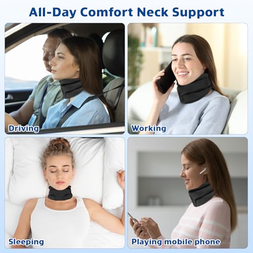 Starvortex Nackenstütze für Nackenschmerzen, 360° Halskrause mit Rundum Unterstützung, Atmungsaktive Schaumstoff Neck Support, Verstellbare Nackenbandage, Neck Brace für Schlaf Schmerzen und Druck