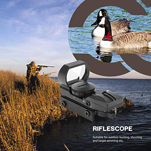 ESSLNB Red Dot Sight Red and Green 4 Reticle 5 Brightness Settings Air Rifle Scope with 20mm/22mm Picatinny Rail Mount Multi-coated Lens Cover For Hunting Airsoft Shooting - Image 9