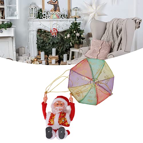 Cute Christmas Parachute Santa Claus Figurine Xmas Tree Hanging Decoration Ornament Christmas Party Supplies (Somersault) - Image 2