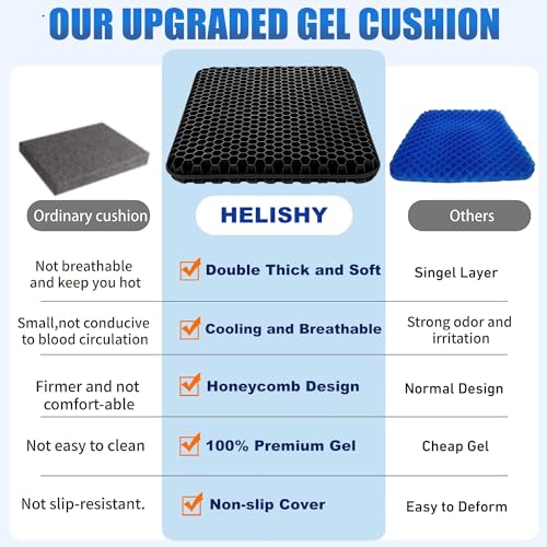Helishy Gel Wheelchair Seat Cushion For Long Sitting thumb #2