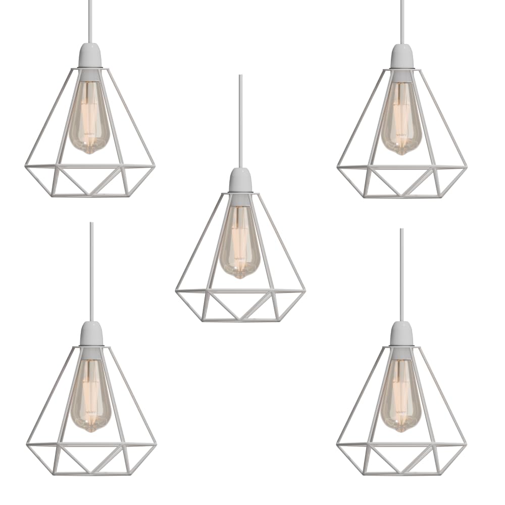 DC Voltage 5 Pack Ceiling Light Wire Basket Metal Basket Pendant Lighting Ceiling Light Shade lamp Shades Ceiling for Indoor Pendant Lights Ceiling Fitting Light fixtures
