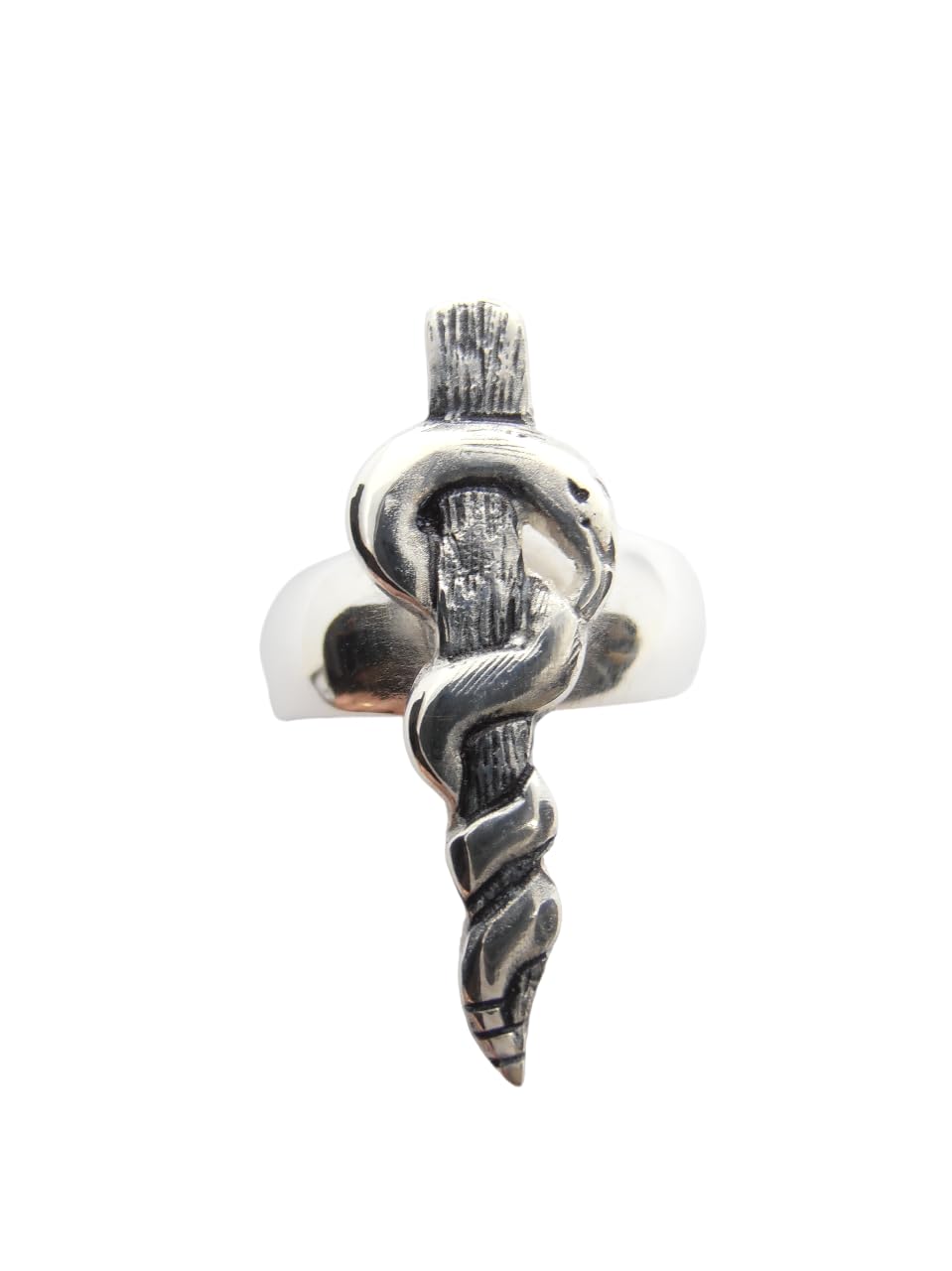 Bague Asclépios bague en argent 925 pour porter ses valeurs médicales au doigt