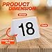 Restaurant Table Numbers 1-25 White, Tent Table Numbers (3 in x 3.5 in)