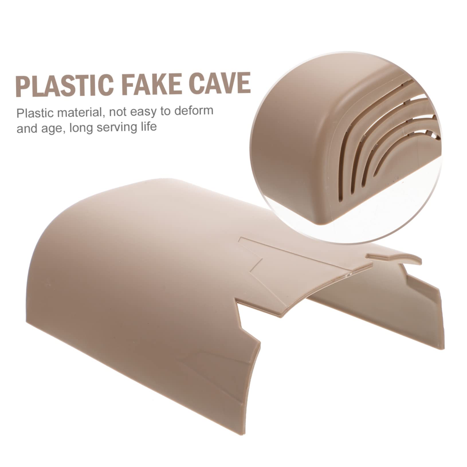 Happyyami 2pezzi Caverna Decorativa Plastica Per Rettili Rifugio Per Lucertole e Tartarughe Simulazione Realistica Per Terrari e Decorazioni Domestiche